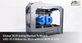 Global 3D Printing Market to reach USD 35.9 billion by 2026 with a CAGR of 21%